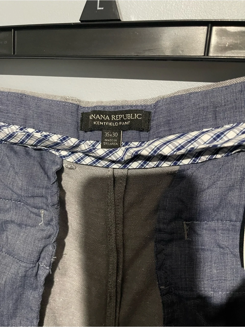 Banana Republic Linen Blend Chino Men’s Sz 35X30 Grey Kentfield Straight Leg